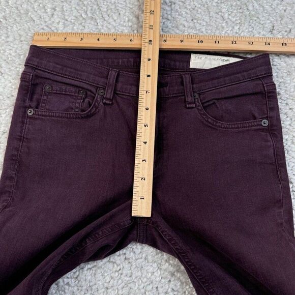 Rag & Bone Skinny Jean Wine Maroon Purple - Picture 8 of 10